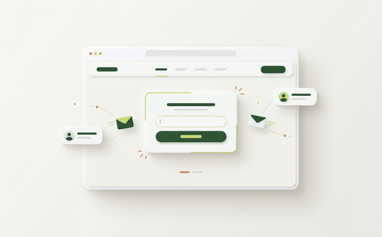 Minimal illustration of high-converting signup forms for collecting email subscribers
